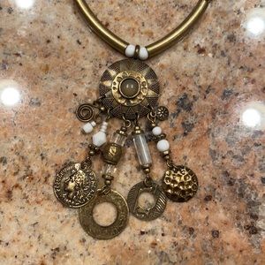 Vintage look statement necklace